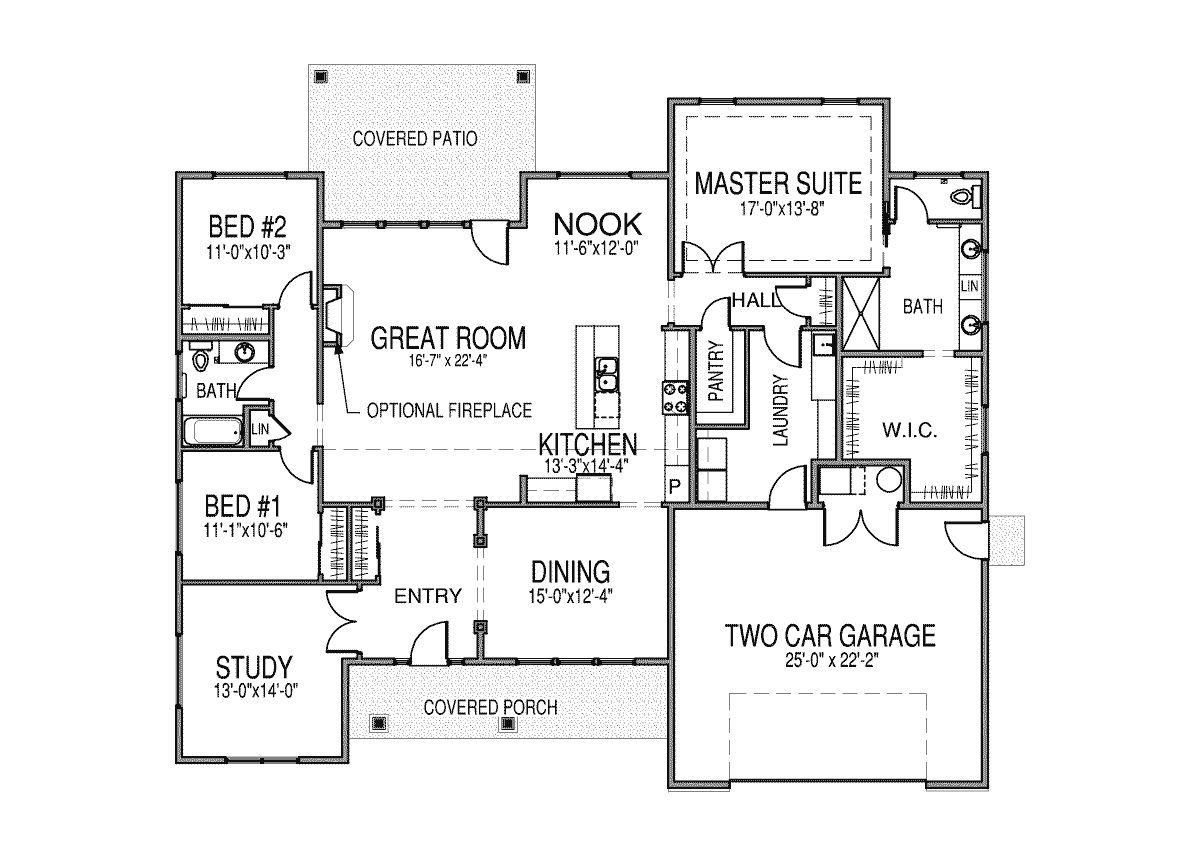 Examples of split bedroom floor plans 9