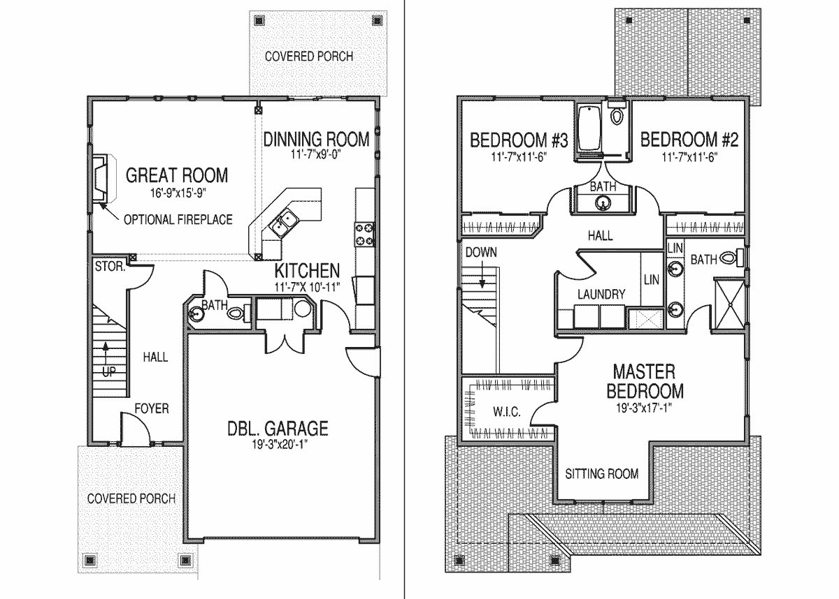 Examples of split bedroom floor plans 16