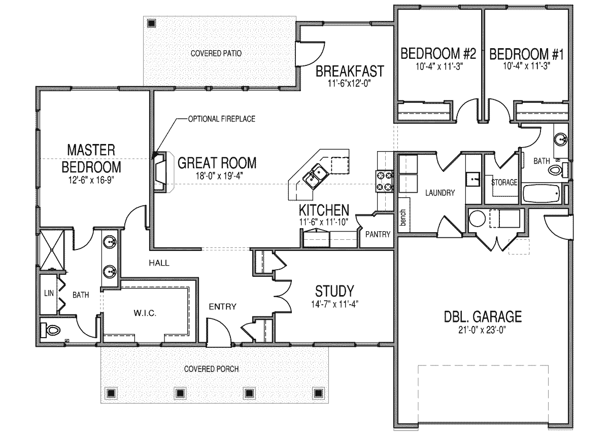 Examples of split bedroom floor plans 5