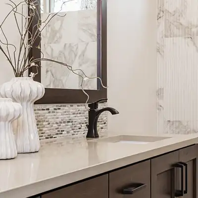 Granite or Quartz Countertops w/ 6" Backsplash