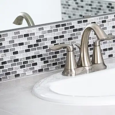 Large Format Tile w/ 6" Backsplash