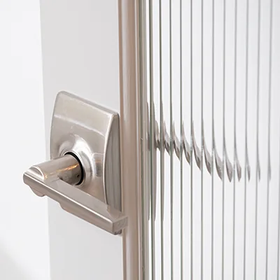 Reeded Glass Doors at Study